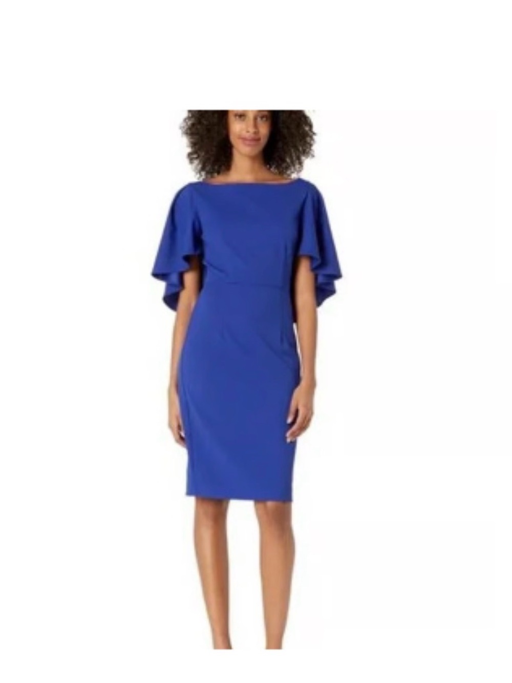 Trina Turk  Royal purple cape Sleeve Sheath Dress